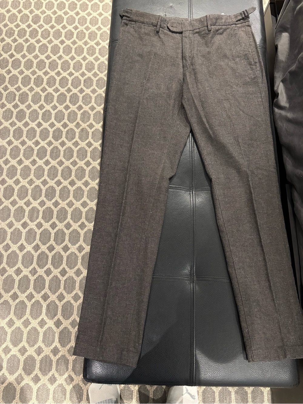 Massimo Dutti Brown Gray Wool Dress Trousers